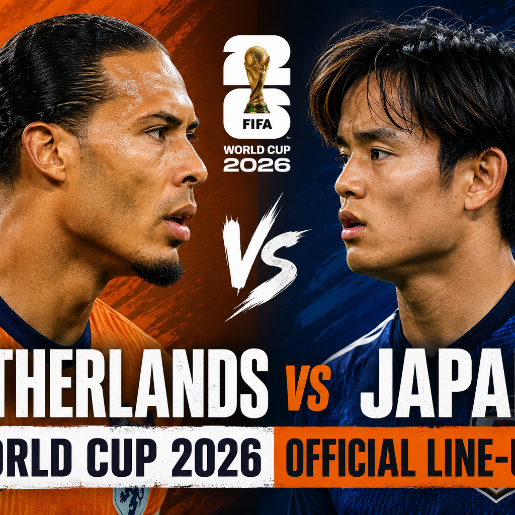 Netherlands vs Japan: World Cup 2026 Official Line-ups