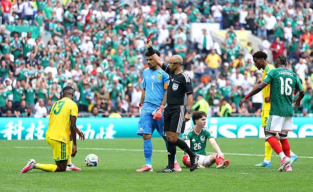 South Africa equal Cameroon's World Cup red card record